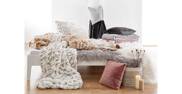 KISSENHÜLLE YUKON 48/48 cm - Anthrazit, Design, Textil (48/48cm) - Novel