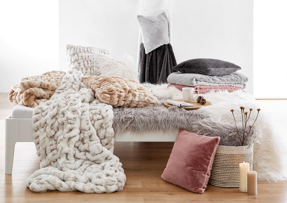 KISSENHÜLLE YUKON 48/48 cm  - Anthrazit, Design, Textil (48/48cm) - Novel
