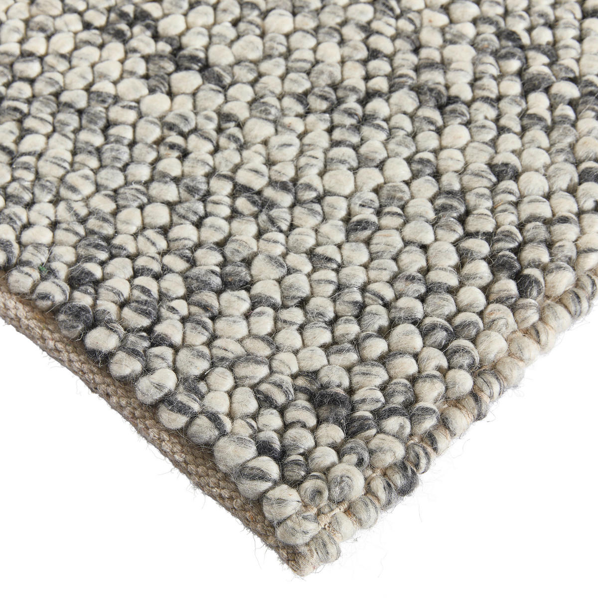 HANDWEBTEPPICH Wohnzimmer 120/160 cm Grau rechteckig  - Grau, Natur, Textil (120/160cm) - Linea Natura