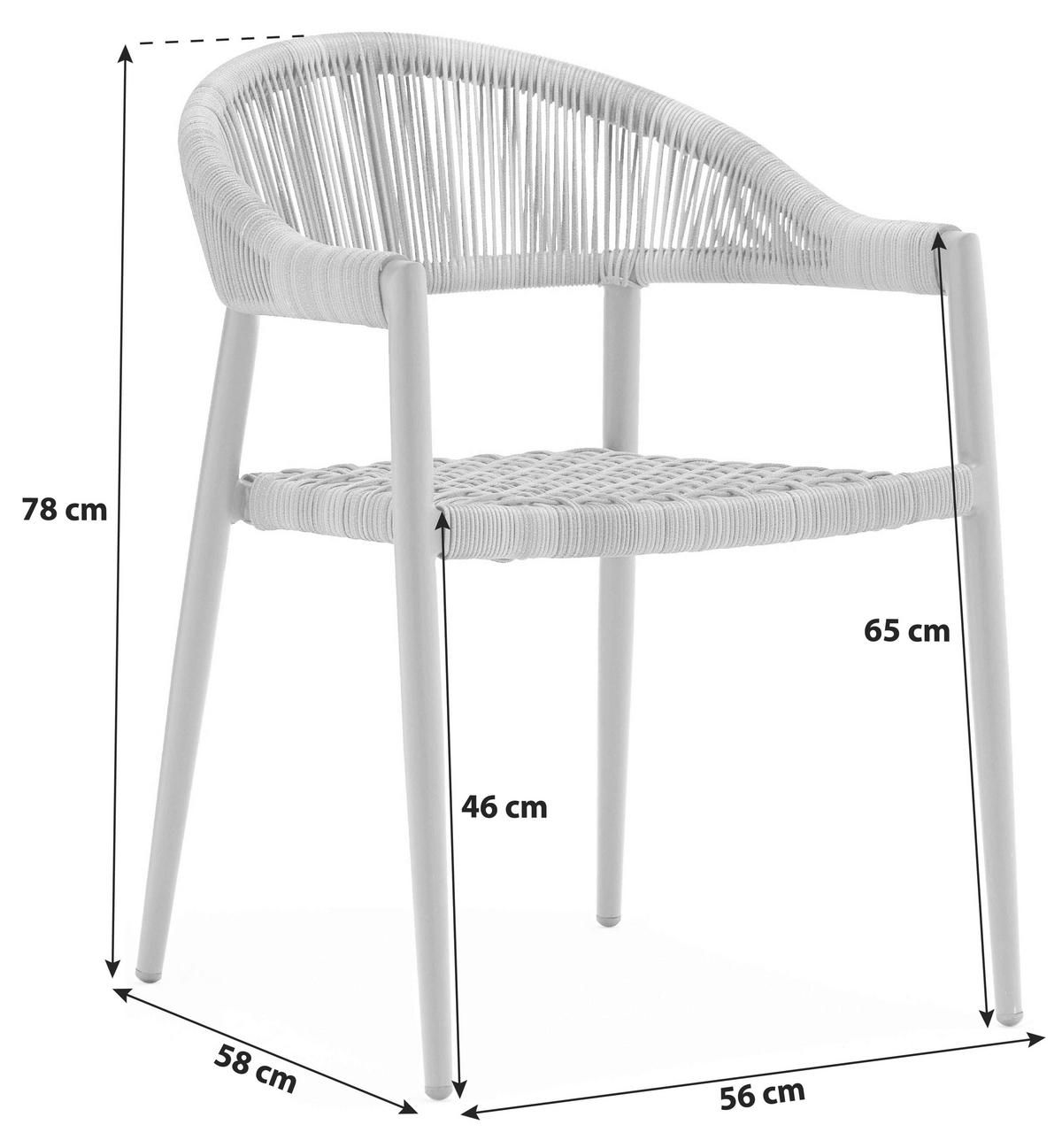 STAPELSESSEL in Metall, Kunststoff Graphitfarben, Dunkelgrau  - Dunkelgrau/Graphitfarben, Basics, Kunststoff/Metall (56/58/78cm) - Gardenson