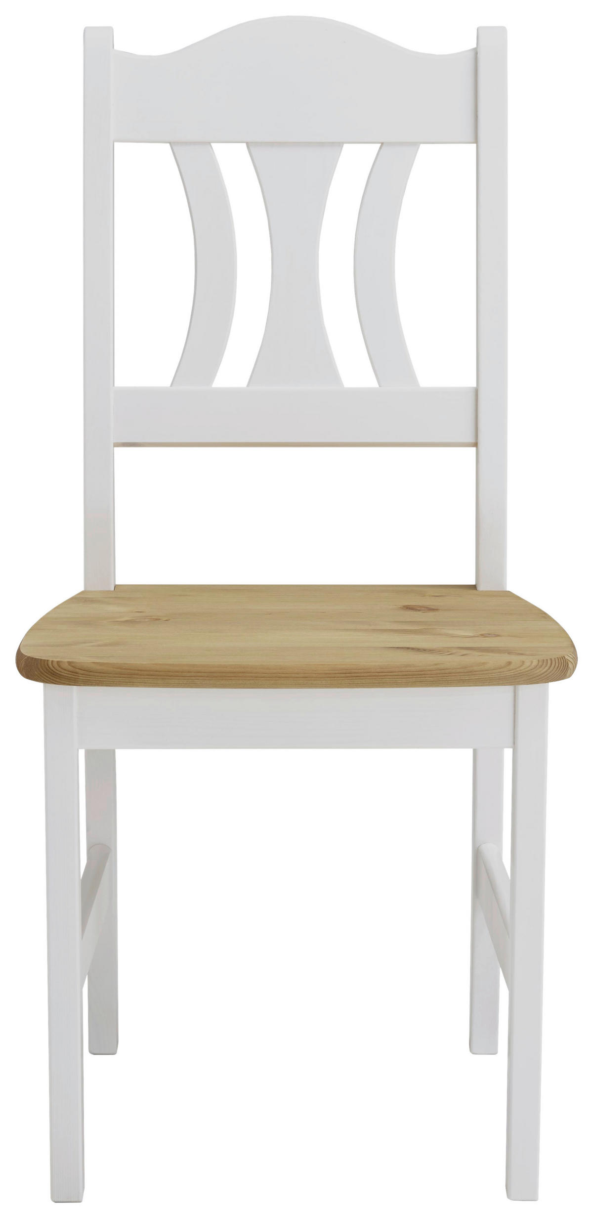 STUHL Weiß, Laugenfarbig Kiefer massiv  - Laugenfarbig/Weiß, ROMANTIK / LANDHAUS, Holz (44/92/45cm) - Boxxx