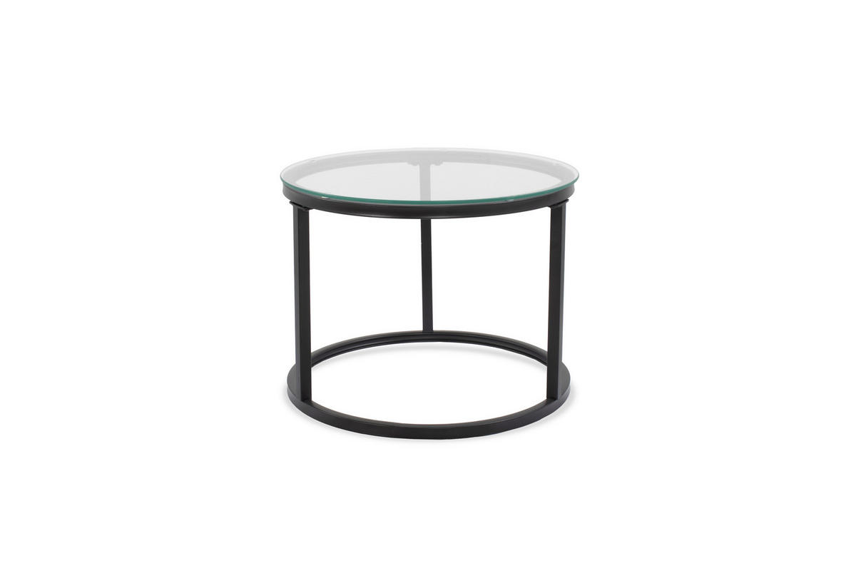 SET KLUB STOLIĆA višebojno, crna, bijela, prozirno  metal, staklo  - bijela/višebojno, Design, staklo/metal (50-70/50-70/38-45cm) - MID.YOU