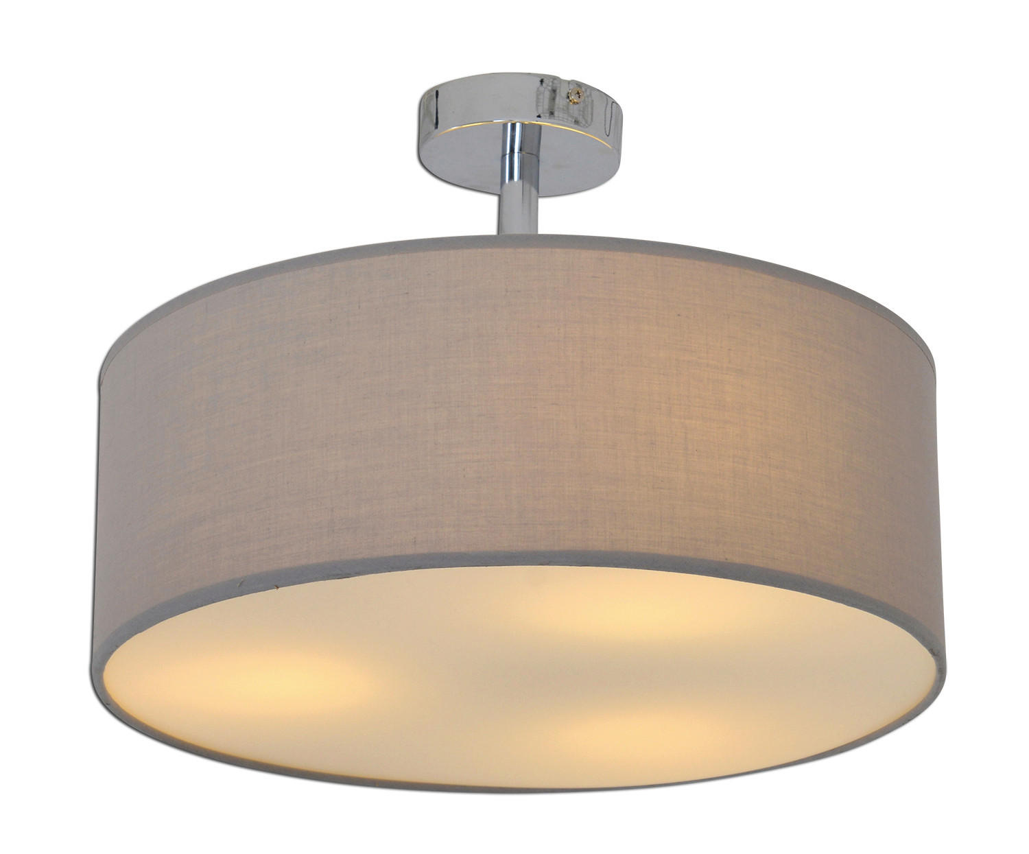 DECKENLEUCHTE 40/24 cm   - Grau, Design, Textil/Metall (40/24cm) - Näve