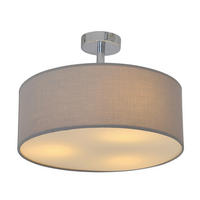 DECKENLEUCHTE 40/24 cm   - Grau, Design, Textil/Metall (40/24cm) - Näve