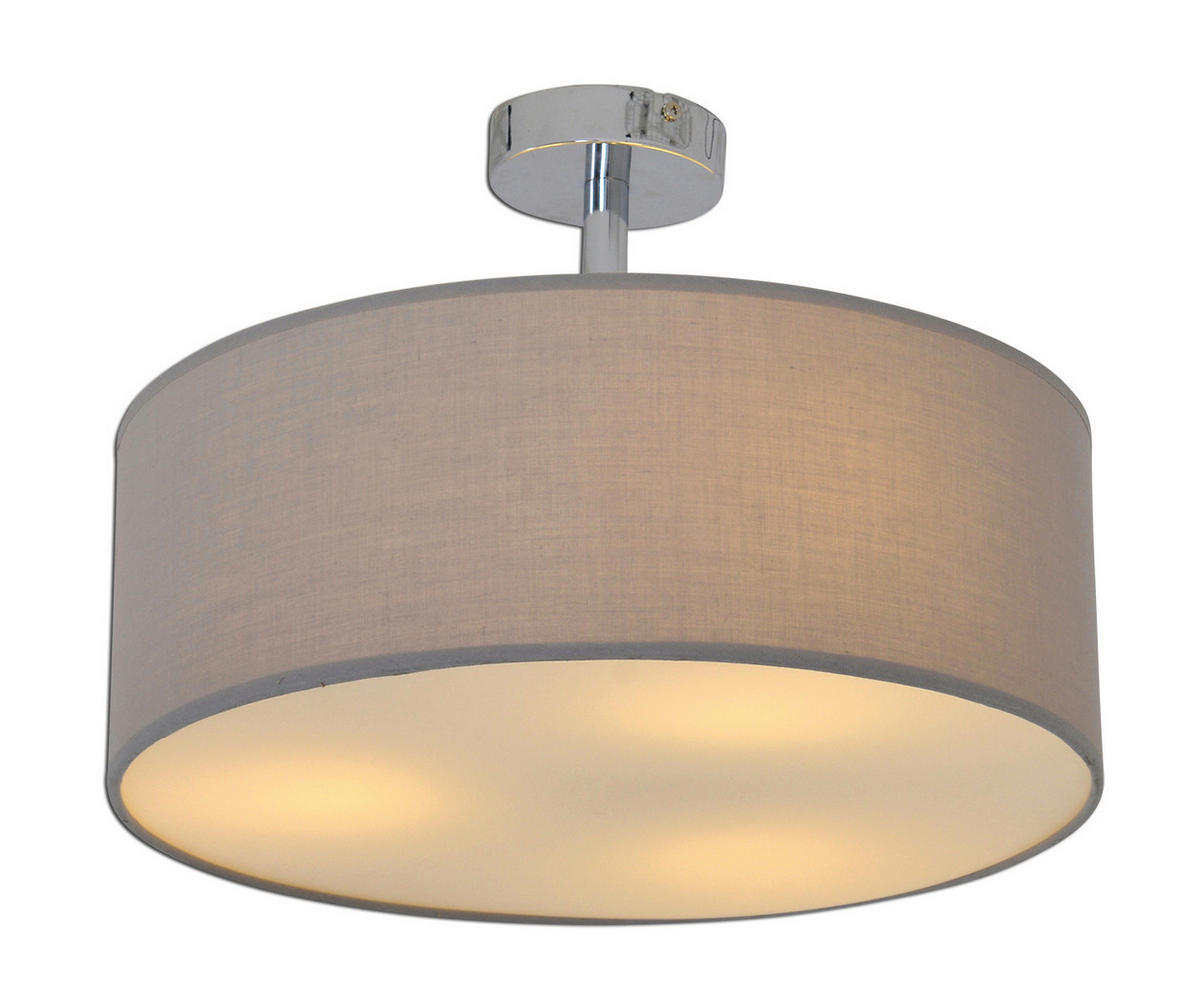 DECKENLEUCHTE 40/24 cm   - Grau, Design, Textil/Metall (40/24cm) - Näve