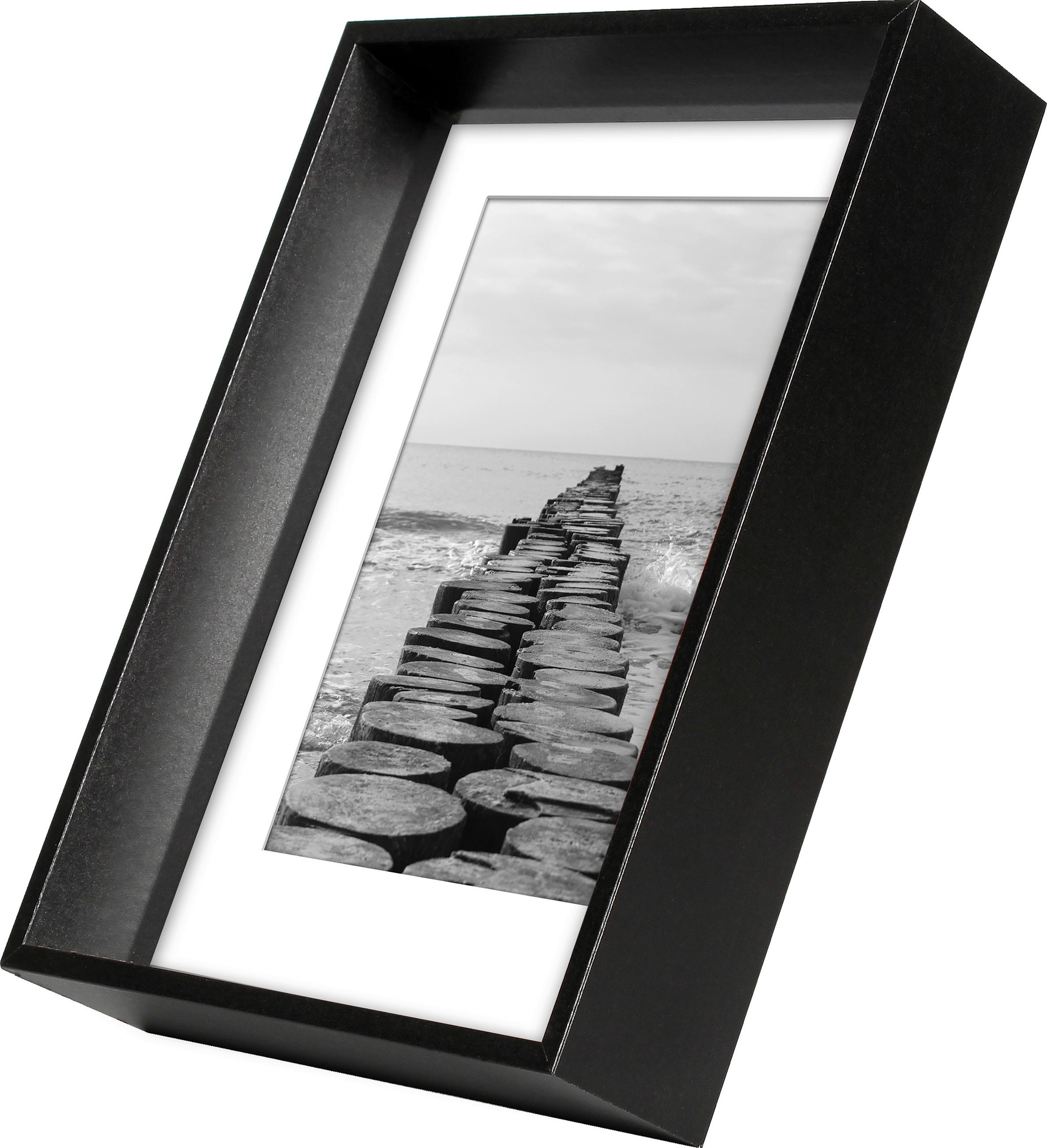 BILDERRAHMEN - Schwarz, Basics, Glas/Holzwerkstoff (14,3cm)