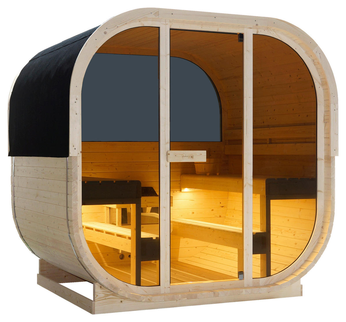 SAUNA für 6 Personen Hanko  - Fichtefarben, KONVENTIONELL, Holz (210/180/210cm) - Sanotechnik