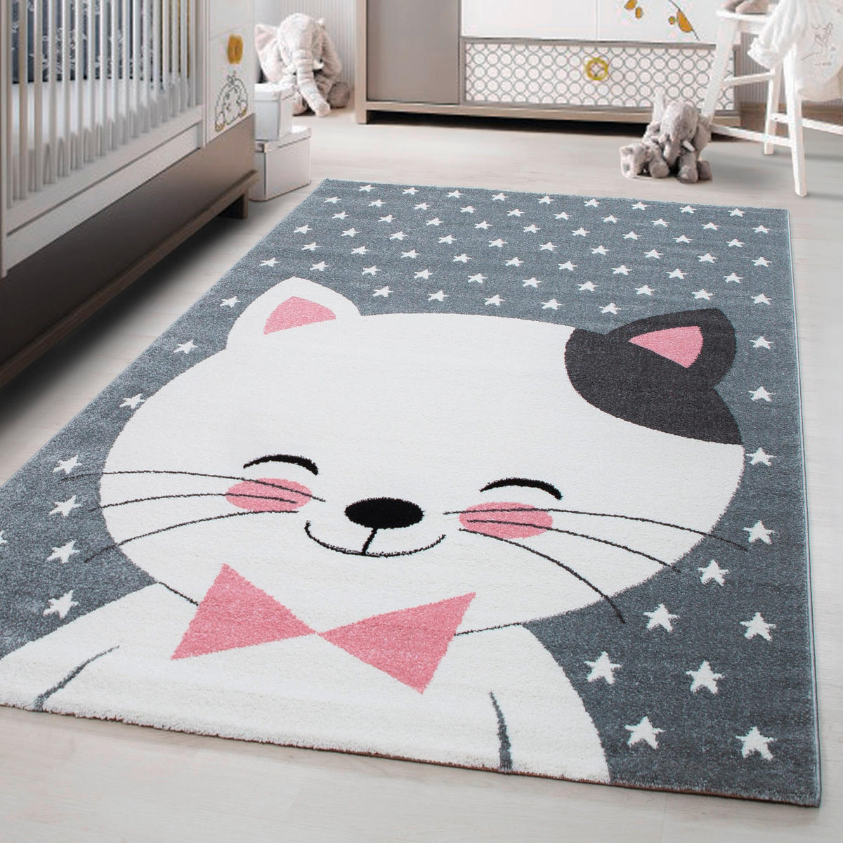 KINDERTEPPICH 80/150 cm Kids 550  - Pink/Weiß, Trend, Textil (80/150cm)