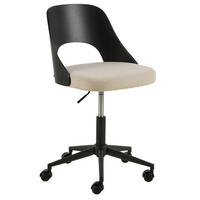 OTOČNÁ ŽIDLE, černá, béžová - černá/béžová, Moderní, kov/kompozitní dřevo (48/89/55,5cm) - MID.YOU