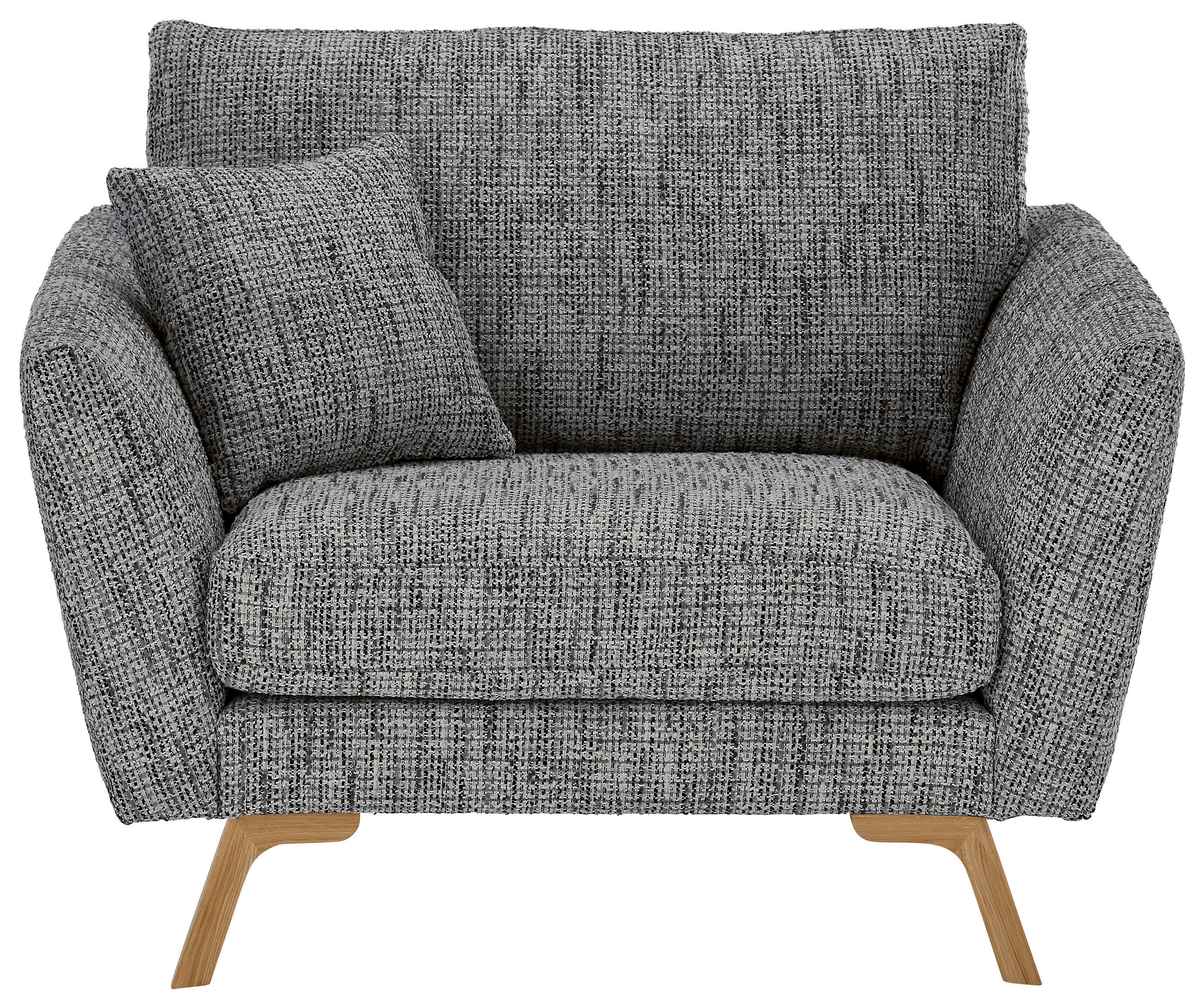SESSEL in Webstoff Blaugrau  - Eichefarben/Blaugrau, KONVENTIONELL, Holz/Textil (115/86/93cm) - SetOne by Musterring