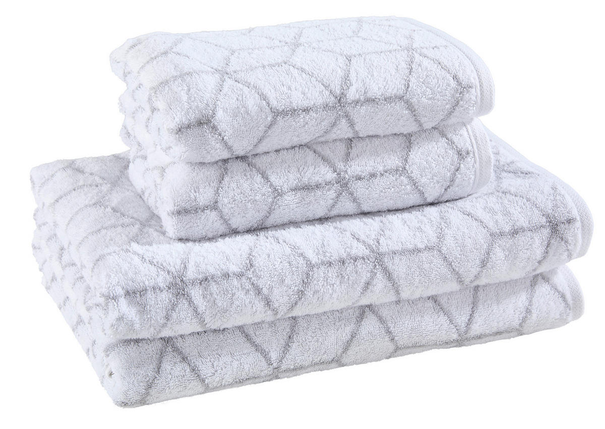 FROTTIERSET Coordinates Carré Weiß 4-teilig  - Weiß, Basics, Textil - Villeroy & Boch