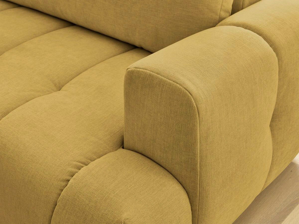 ECKSCHLAFSOFA FUJI Leinenoptik Gelb  inkl.  - Gelb/Schwarz, MODERN, Kunststoff/Textil (204/282cm)