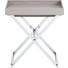 BEISTELLTISCH rechteckig Chromfarben, Grau - Chromfarben/Grau, Textil/Metall (52/50/32cm) - JOOP!