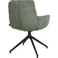 ARMLEHNSTUHL  Stoffauswahl, Typenauswahl, Sitzfläche 360° drehbar Cord  - Schwarz/Olivgrün, Design, Textil/Metall (63/90/69cm) - Johann Jakob
