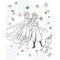 FOTOTAPETE FROZEN SKETCH SISTERS  - Weiß, Design, Textil (200/250cm) - Disney