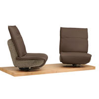 2-SITZER-SOFA Hochflor Echtleder Hellbraun, Fango  - Hellbraun/Fango, Design, Leder/Holz (240/65/104cm) - Koinor