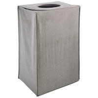 WÄSCHEKORB - Hellgrau, Basics, Textil (40/63/30cm) - Ambia Home