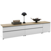 LOWBOARD  in 225/46/41 cm  - Eichefarben/Silberfarben, Design, Holzwerkstoff/Kunststoff (225/46/41cm) - Dieter Knoll