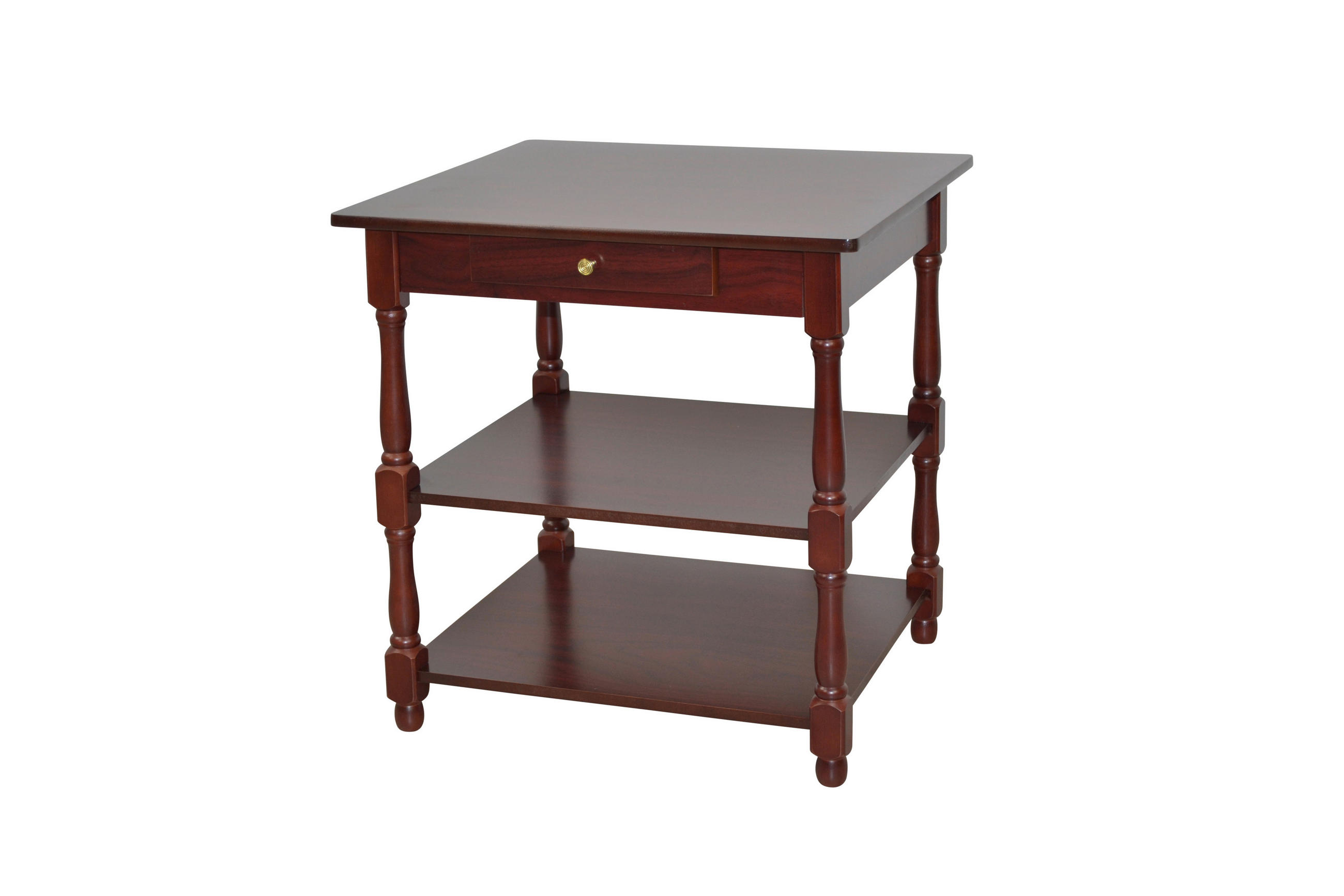 BEISTELLTISCH 48/52/54 cm Kautschukholz massiv Kirschbaumfarben rechteckig  - Kirschbaumfarben, KONVENTIONELL, Holz/Holzwerkstoff (48/52/54cm) - MID.YOU