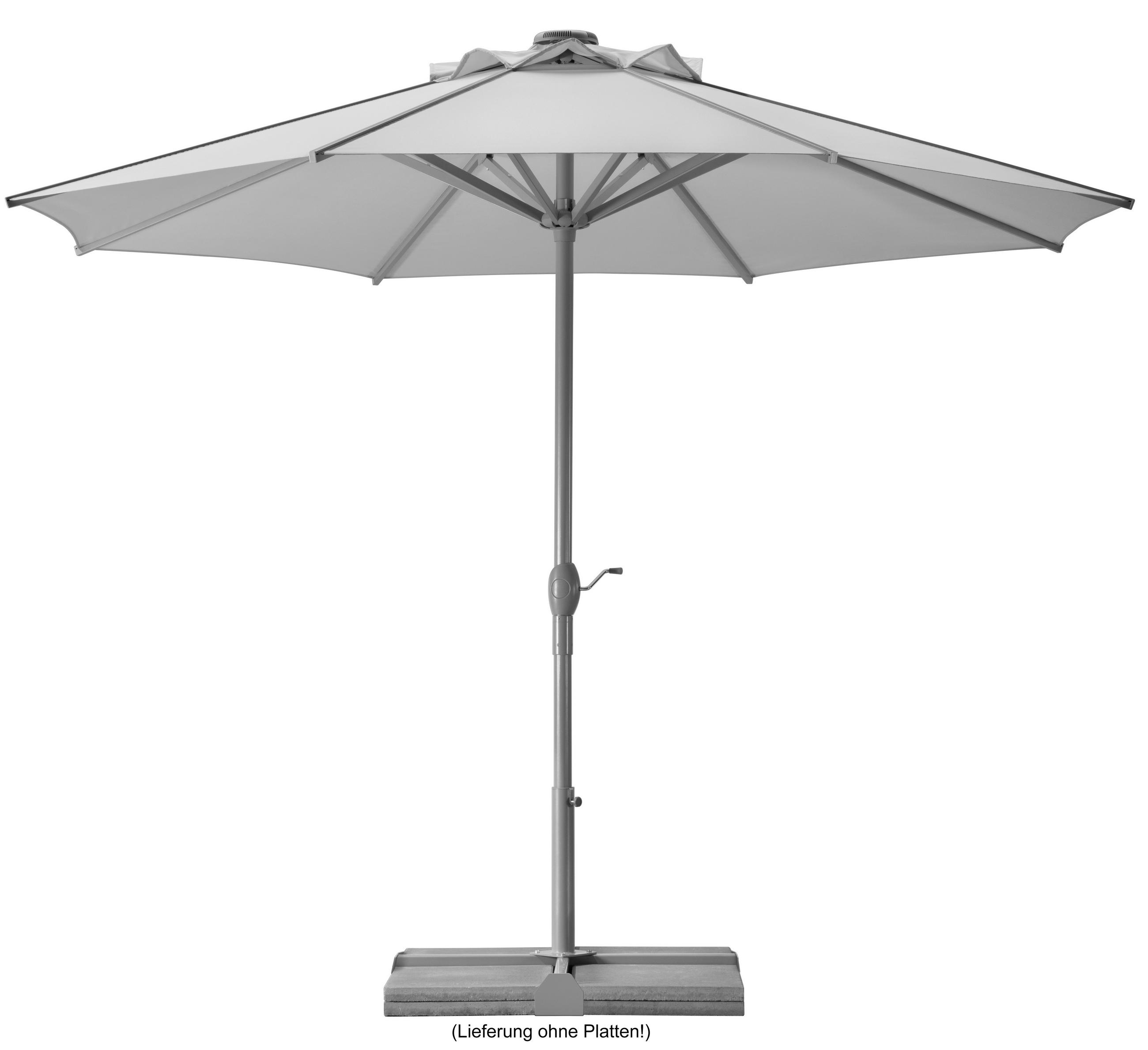 SONNENSCHIRM 350 cm Silberfarben  - Silberfarben, Basics, Textil/Metall (350/275/350cm) - Schneider