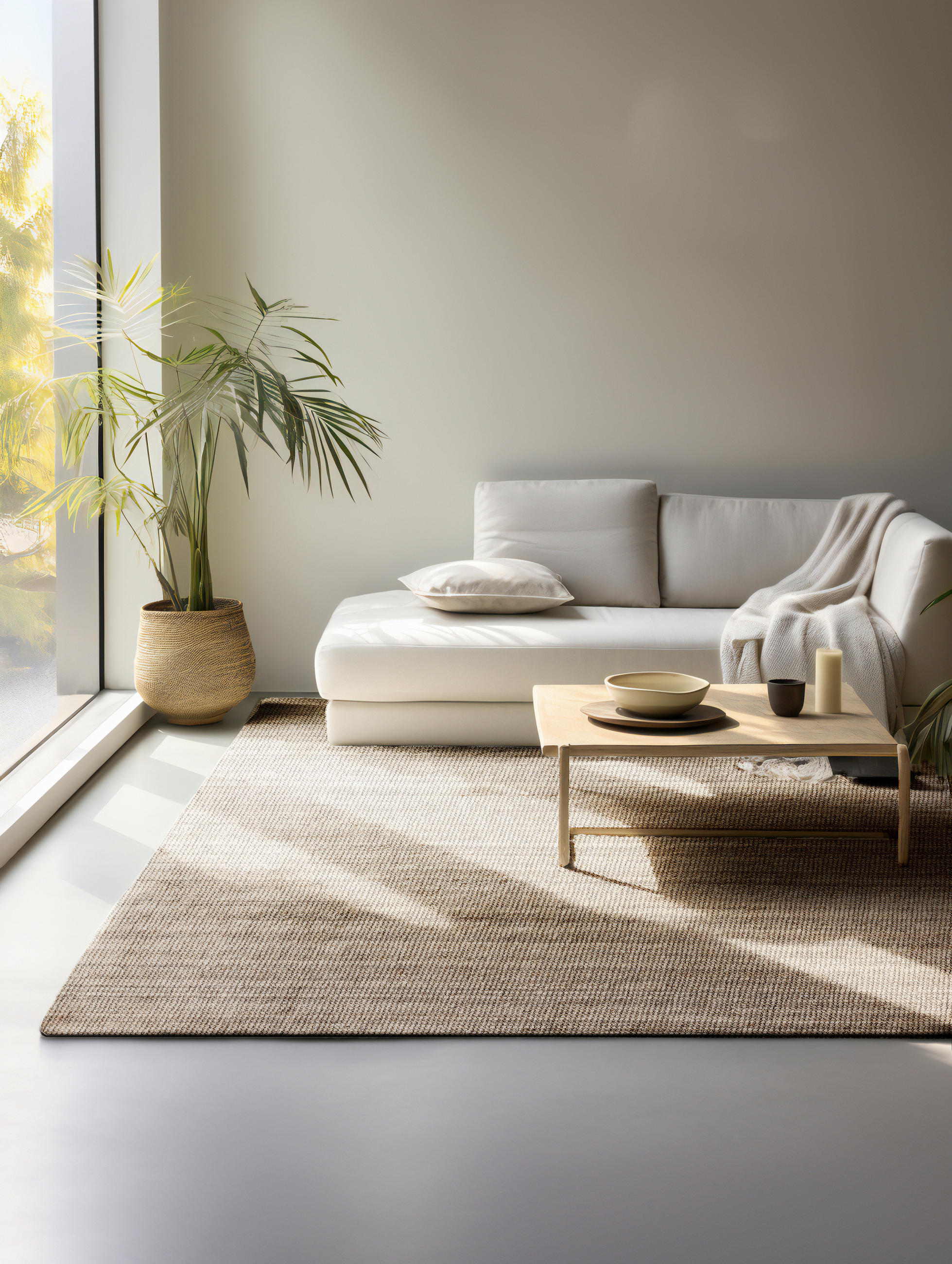 JUTETEPPICH 80/150 cm Bouclé Greige  - Greige, Basics, Textil (80/150cm)