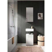 Badezimmer Vira 2-tlg. - Weiss Hochglanz/Weiss, Modern, Holzwerkstoff/Kunststoff (38/190/34cm) - MID.YOU