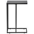 BEISTELLTISCH 40/30/60 cm Schwarz rechteckig  - Schwarz, Design, Glas/Metall (40/30/60cm) - Carryhome