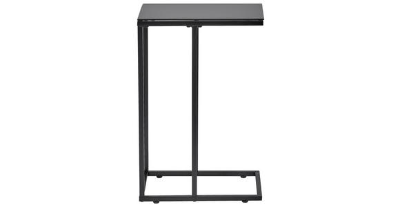 BEISTELLTISCH 40/30/60 cm Schwarz rechteckig  - Schwarz, Design, Glas/Metall (40/30/60cm) - Carryhome