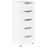 KOMMODE 40/100/42 cm  in Chromfarben, Weiss  - Chromfarben/Weiss, Modern, Holzwerkstoff/Kunststoff (40/100/42cm) - Rauch Möbel
