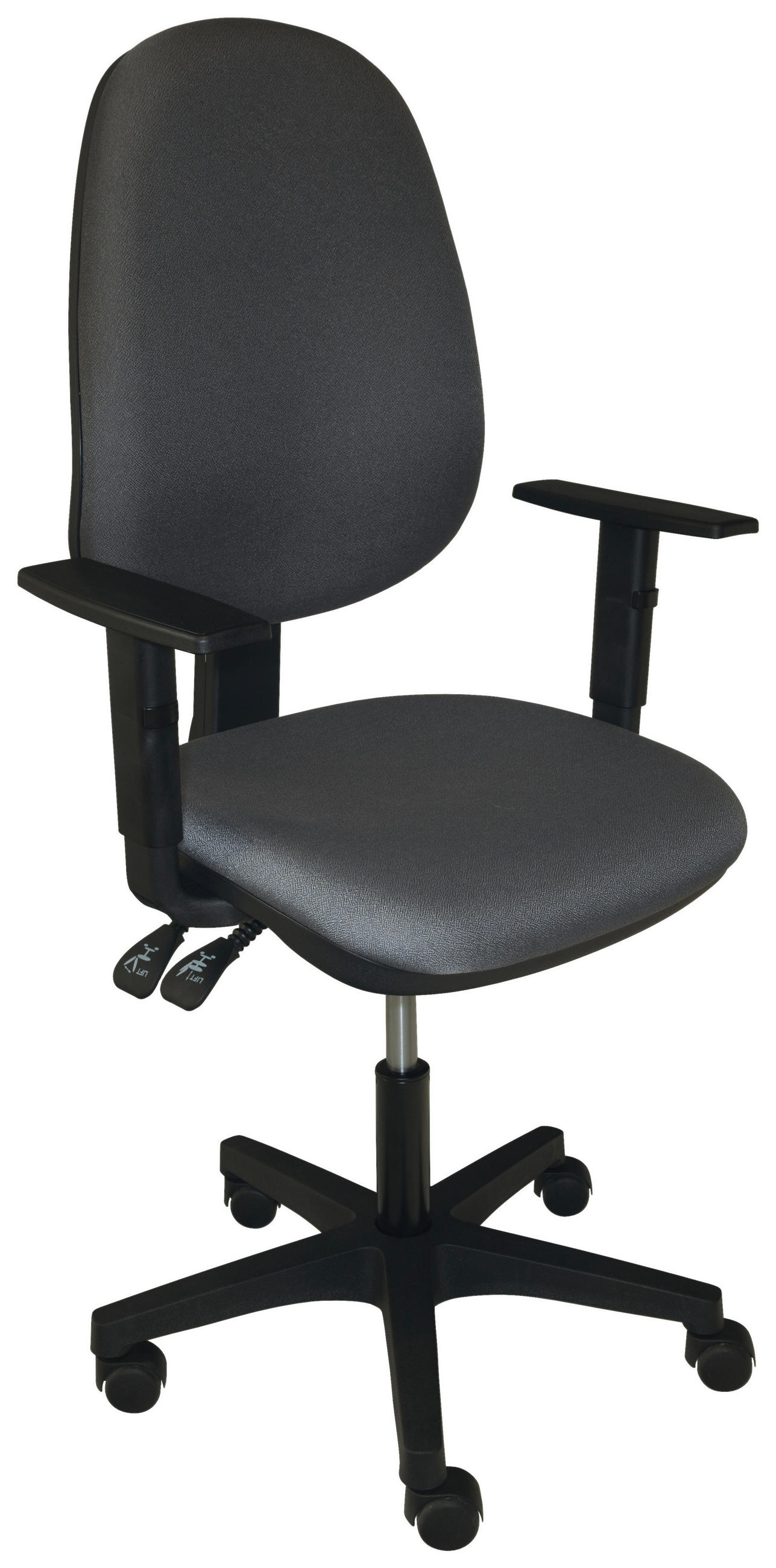 OTOČNÁ STOLIČKA PRE MLÁDEŽ, sivá - čierna/sivá, Modern, kov/textil (47-60/106-119/47cm) - Xora