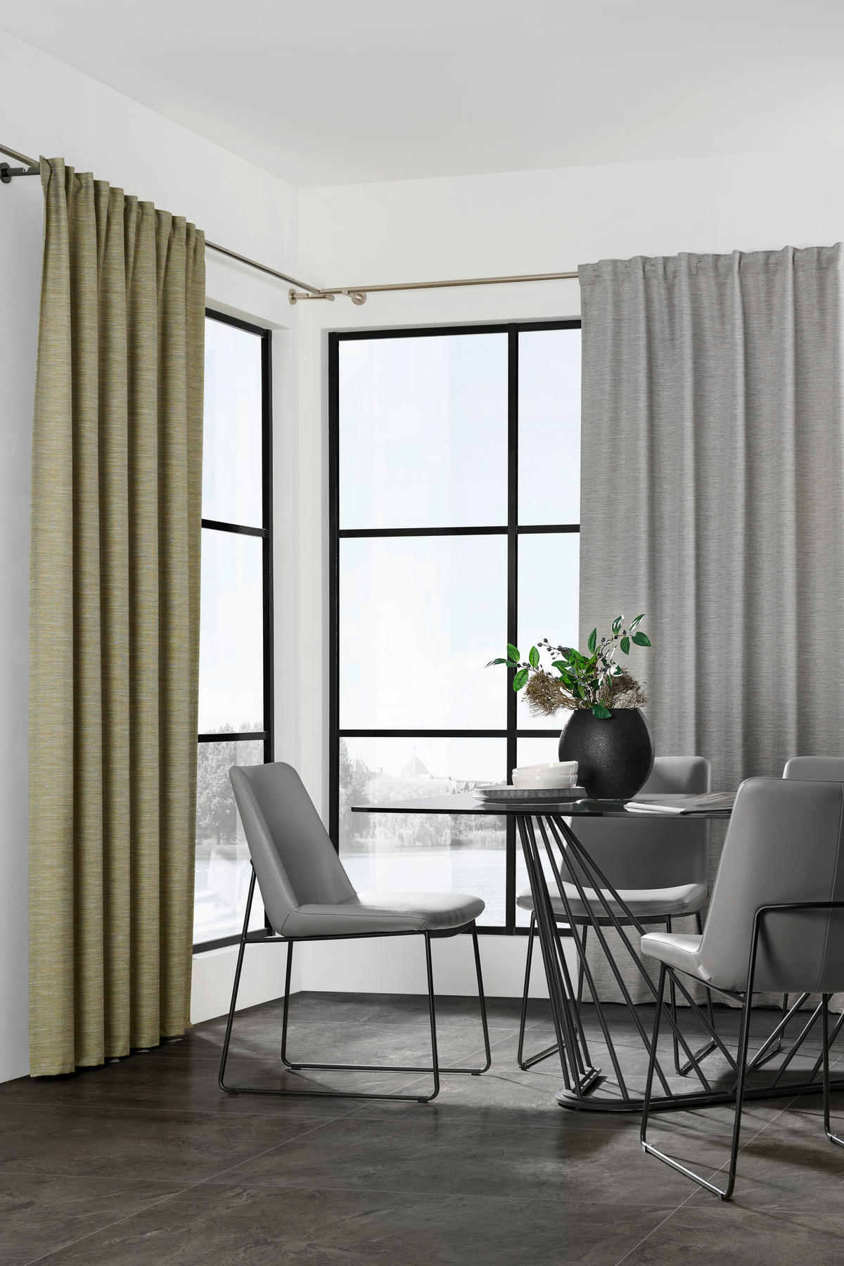 HOTOVÝ ZÁVĚS, neprůsvitné, 140/245 cm - zelená, Basics, textil (140/245cm) - Esposa