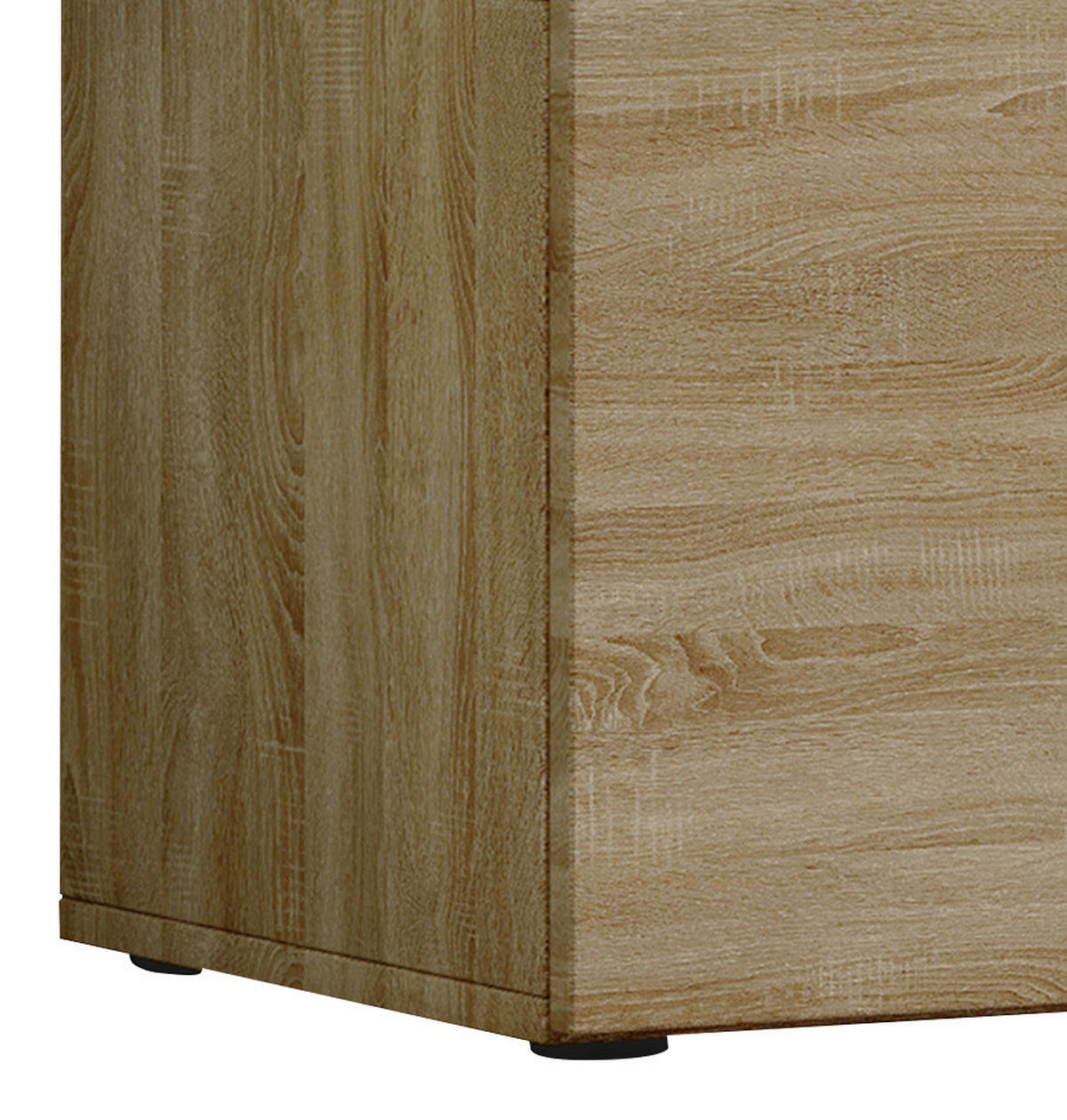 TV-Element in Sonoma Eiche  in 95/40/36 cm  - Eichefarben/Schwarz, Konventionell, Glas/Holzwerkstoff (95/40/36cm) - MID.YOU