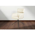 ARMLEHNSTUHL  Stoffauswahl, Sitzfläche 360° drehbar, automatische Rückholfunktion Webstoff  Schwarz, Beige  - Beige/Schwarz, Design, Textil/Metall (62/92/66cm) - Dieter Knoll