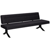 SITZBANK Metall, Textil Anthrazit  - Anthrazit/Schwarz, Konventionell, Textil/Metall (220/87/70-86cm) - Moderano