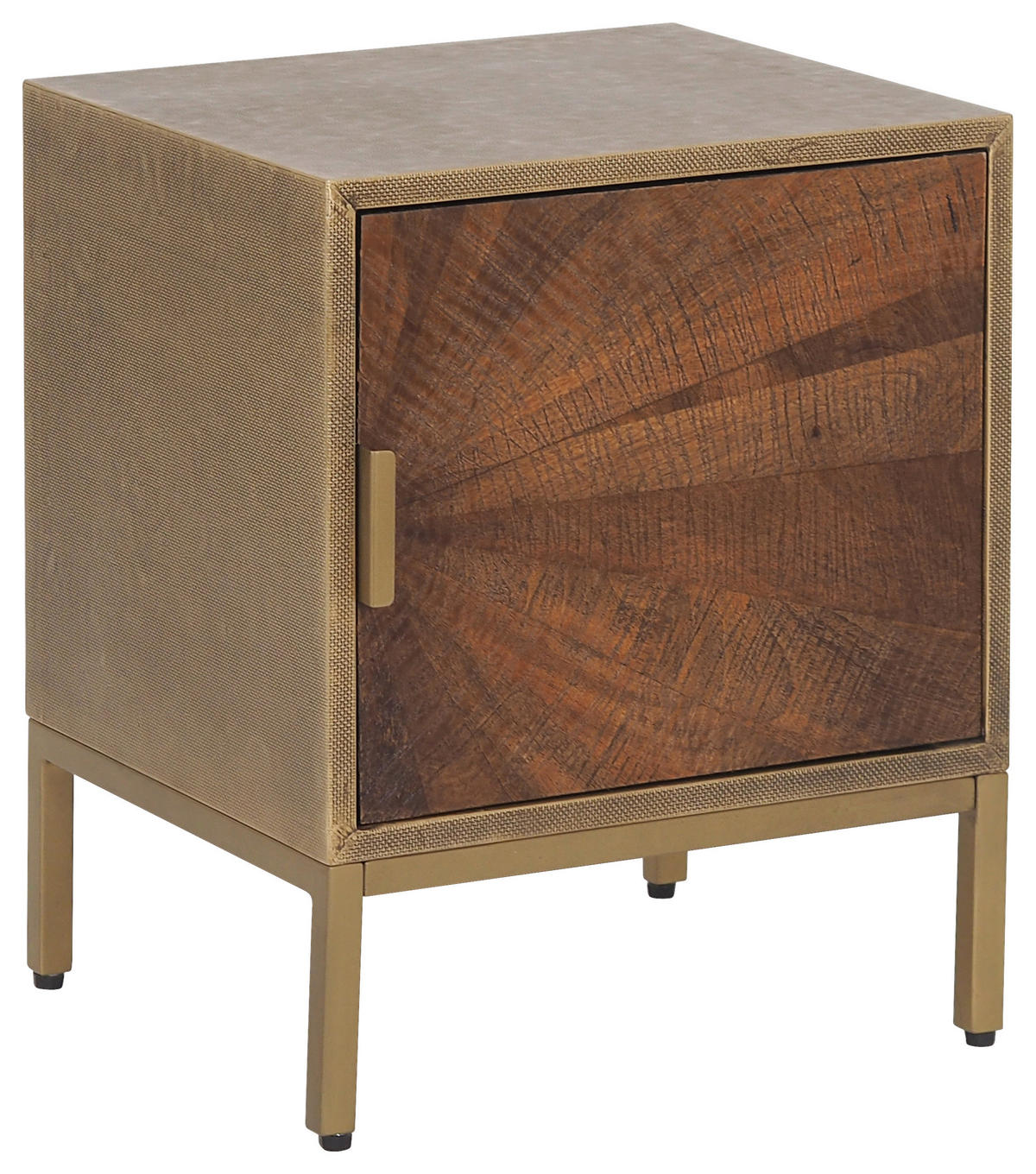 ÉJJELISZEKRÉNY aranyszínű, sárgarézszínű  - natúr színű/sárgarézszínű, Modern, faalapú anyag/fa (40/50/35cm) - MID.YOU