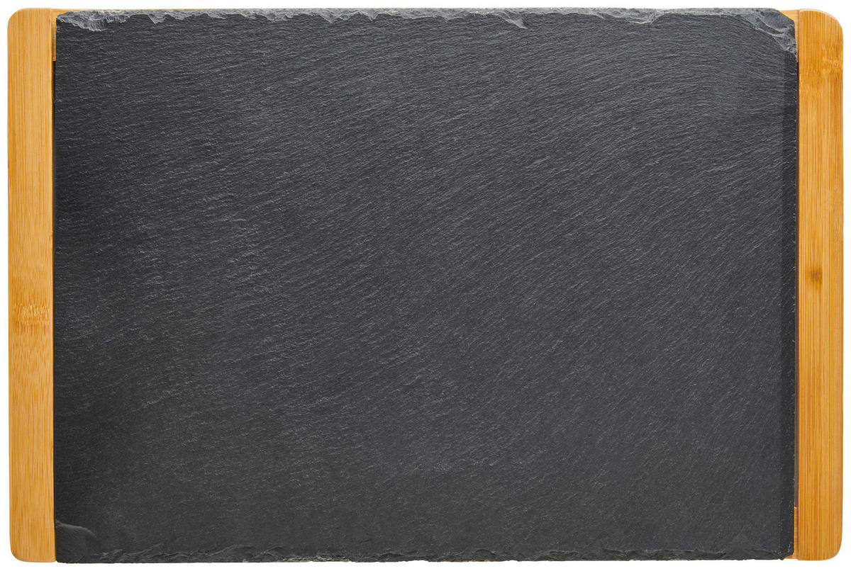 SERVIERPLATTE  - Schwarz, Basics, Holz/Stein (45/30/1,50cm) - Homeware Profession.