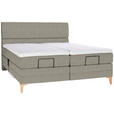 BOXSPRINGBETT 200/200 cm  in Greige  - Greige/Eichefarben, KONVENTIONELL, Holz/Textil (200/200cm) - Voleo