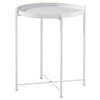 BEISTELLTISCH 47,5/47,5/53 cm Weiß rund  - Weiß, Basics, Metall (47,5/47,5/53cm) - Carryhome