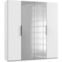 DREHTÜRENSCHRANK in Weiss  - Chromfarben/Weiss, Modern, Holzwerkstoff (200/216/58cm) - MID.YOU