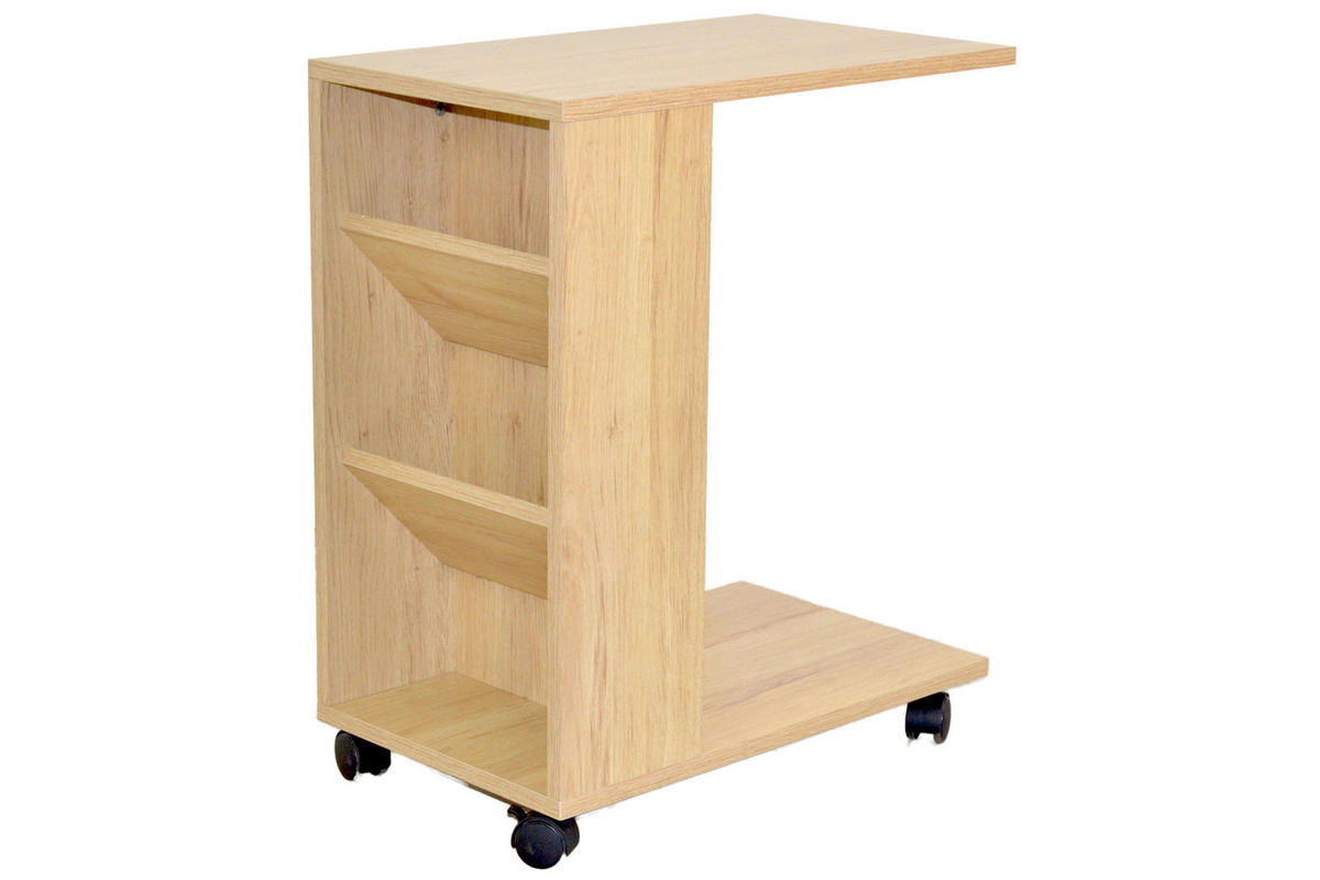 SERVIERWAGEN Eichefarben  - Eichefarben, Design, Holzwerkstoff/Kunststoff (50/30/60cm) - MID.YOU