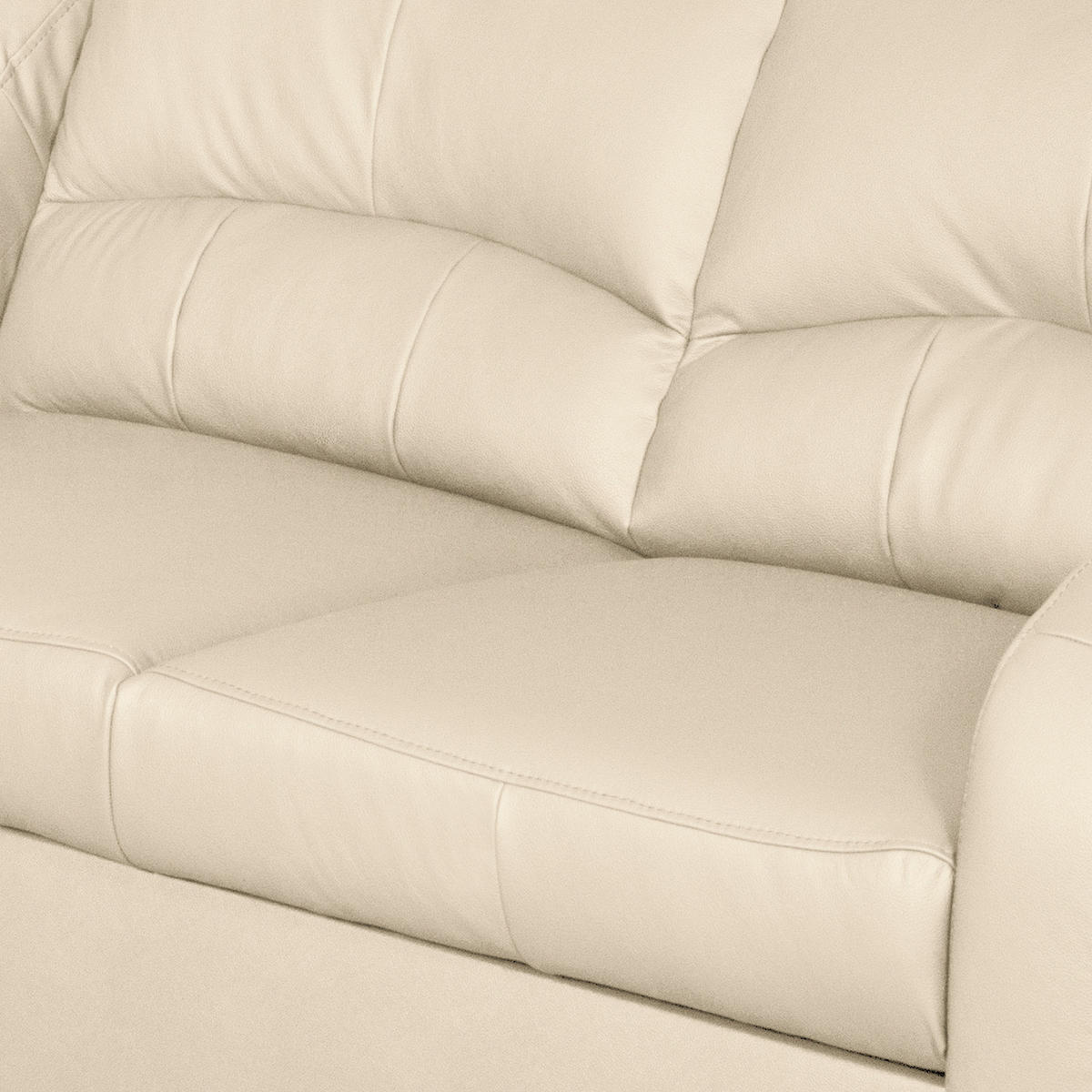 ECKSOFA 168/227 cm TILO in Lederlook Creme Bettkasten  168/227 cm  - Creme/Schwarz, Design, Kunststoff/Textil (168/227cm) - Livetastic