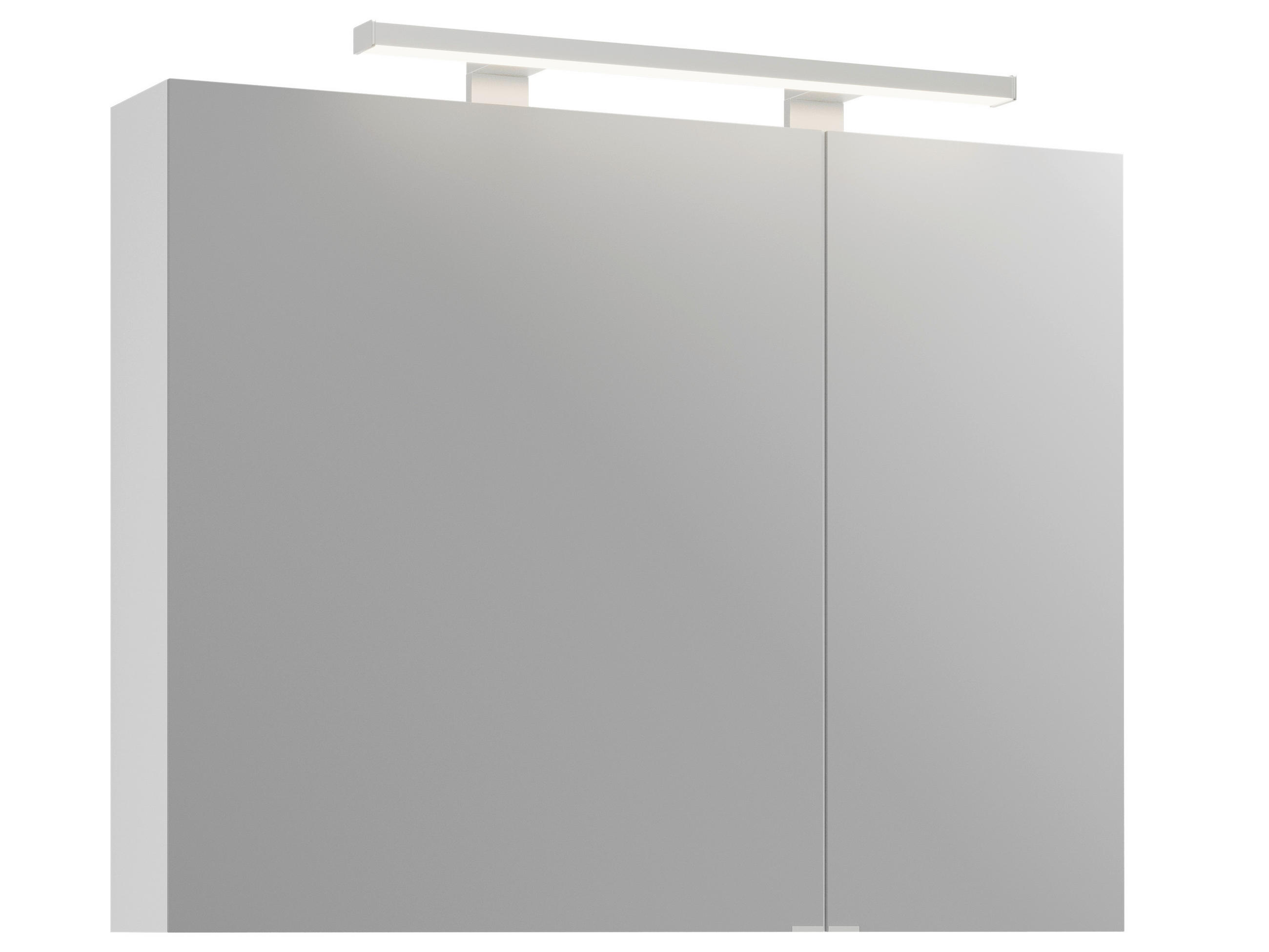 ELEMENT S OGLEDALOM  bijela  - bijela, Moderno, staklo/drvni materijal (90/70/16cm)