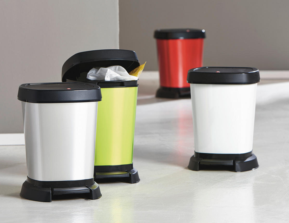 KOZMETIČKA KANTA  6 l  - srebrna/crna, Osnovno, plastika (23,4/21,9/29,5cm) - Rotho