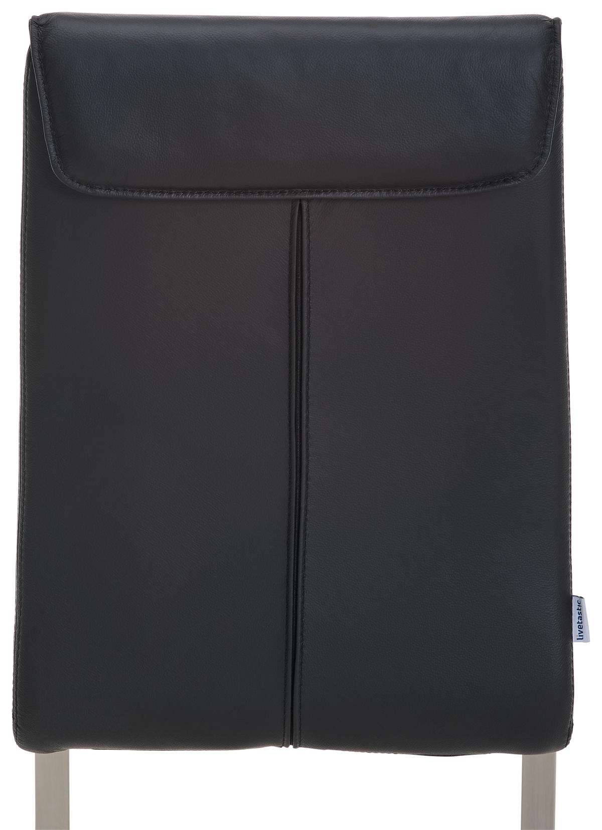 SCHWINGSTUHL  in Edelstahl Echtleder pigmentiert  - Edelstahlfarben/Schwarz, Design, Leder/Metall (46/99/62cm) - Livetastic