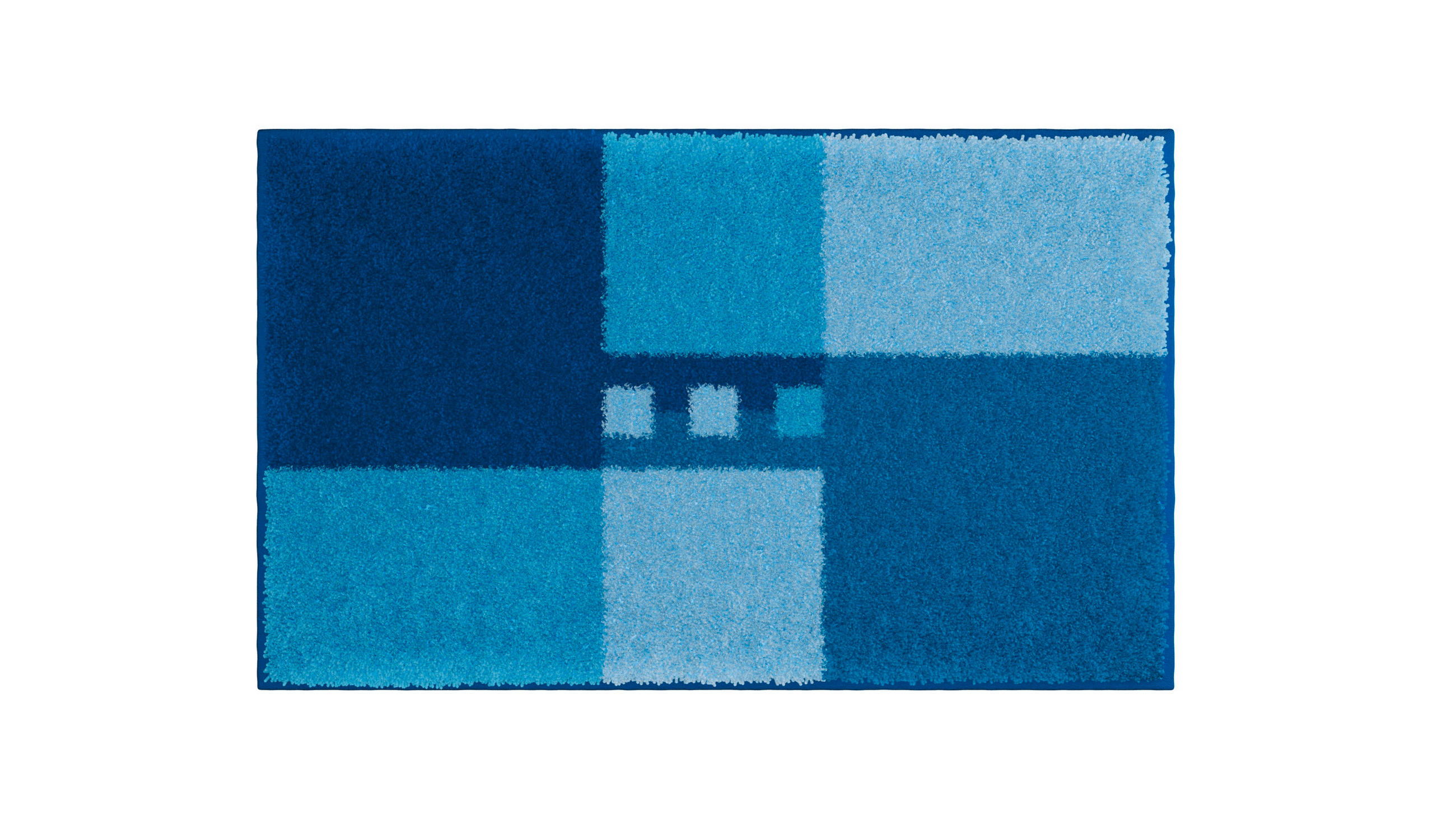 BADEMATTE Blau 60/90 cm  - Blau, Basics, Kunststoff/Textil (60/90cm) - Grund