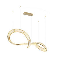 LED-HÄNGLAMPA NEIL 110/33/120 cm  - klar/guldfärgad, Design, metall/glas (110/33/120cm) - Globo