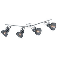 STRAHLER 12,5/22/83 cm   - Chromfarben/Grau, LIFESTYLE, Glas/Metall (12,5/22/83cm)