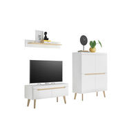 WOHNWAND 3-teilig  in Weiß, Eichefarben  234/170/40 cm  - Eichefarben/Weiß, Design, Holzwerkstoff (234/170/40cm) - MID.YOU