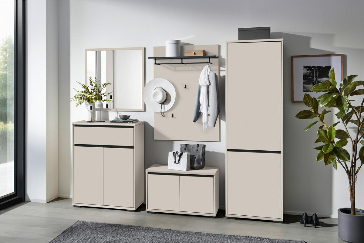 GARDEROBE  in 220/195/38 cm  - Kaschmir/Anthrazit, MODERN, Holzwerkstoff (220/195/38cm) - Xora