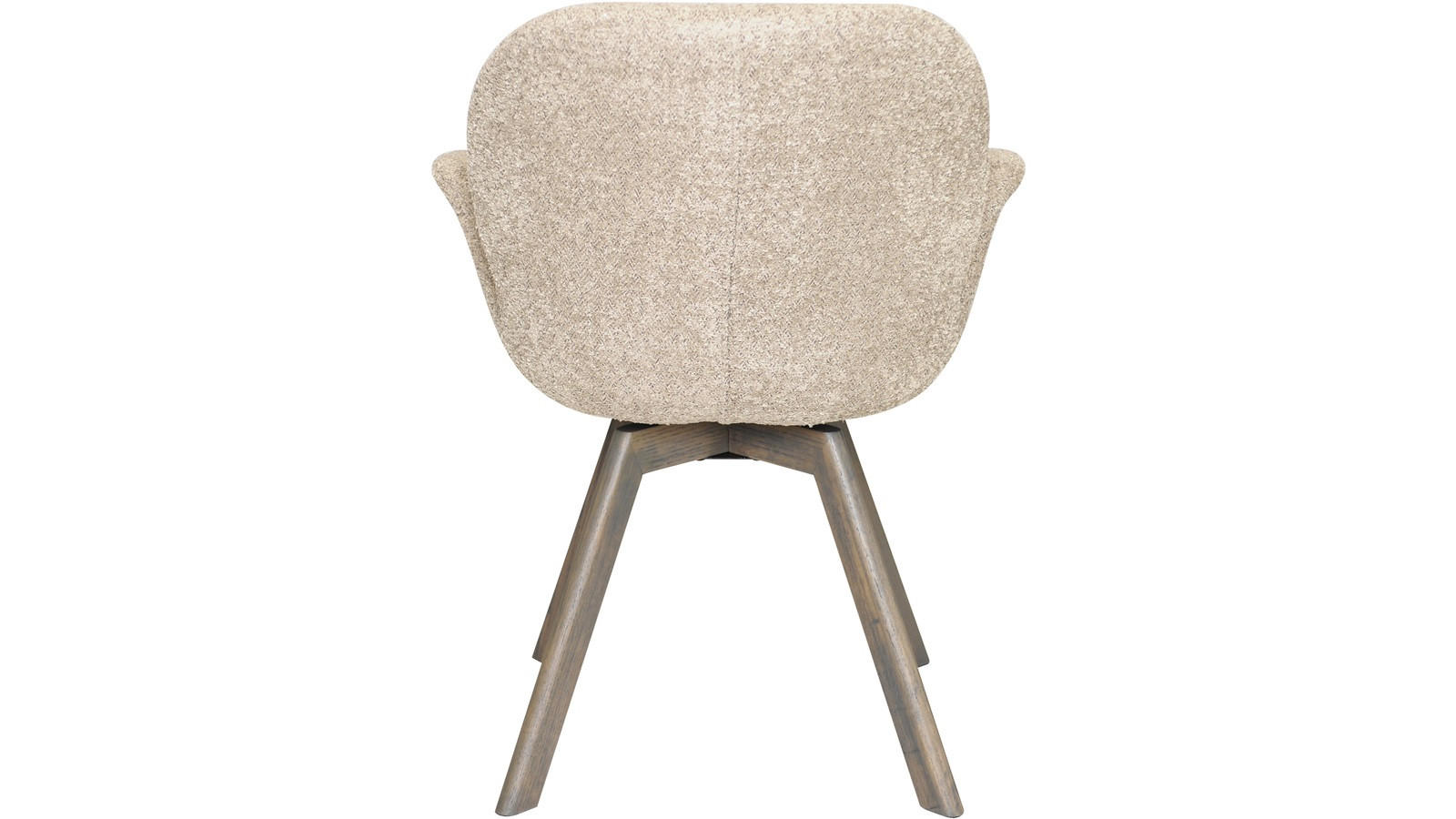 STOL MED ARMSTÖD bouclé  - beige/grå ek, Design, trä/textil (61/84/63cm) - Best Price